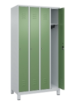 C+P Spind Classic PLUS 080010-39 mit Füßen 3 Abt. 250mm Zylinderschloss (HxBxT) 1950x750x500mm 7016/7016