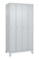 C+P Spind Classic PLUS 080010-39 mit Füßen 3 Abt. 250mm Zylinderschloss (HxBxT) 1950x750x500mm 7016/7016