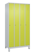 C+P Spind Classic PLUS 080010-39 mit Füßen 3 Abt. 250mm Zylinderschloss (HxBxT) 1950x750x500mm 7016/7016