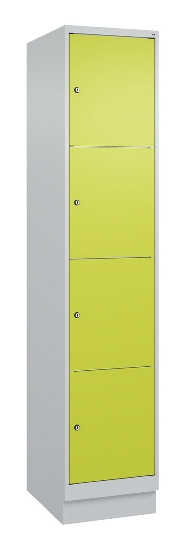 C+P Schließfachschrank Classic PLUS, Sockel, 4 Abteile, 1950x1200x500mm, 7016/7016