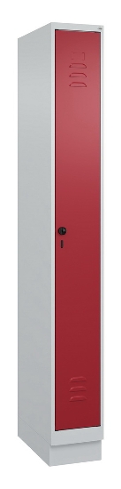 C+P Spind Classic PLUS 080020-39 mit Sockel 3 Abt. 250mm Drehriegel (HxBxT) 1950x750x500mm 7035/3003
