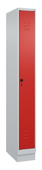 C+P Spind Classic PLUS 080020-39 mit Sockel 3 Abt. 250mm Drehriegel (HxBxT) 1950x750x500mm 7035/3003
