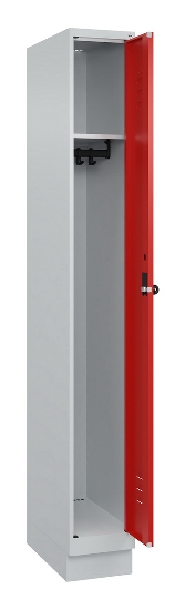 C+P Spind Classic PLUS 080020-39 mit Sockel 3 Abt. 250mm Drehriegel (HxBxT) 1950x750x500mm 7035/3003