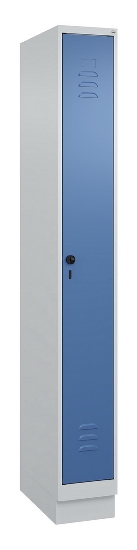 C+P Spind Classic PLUS 080020-39 mit Sockel 3 Abt. 250mm Drehriegel (HxBxT) 1950x750x500mm 7035/3003