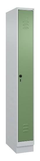 C+P Spind Classic PLUS 080020-39 mit Sockel 3 Abt. 250mm Drehriegel (HxBxT) 1950x750x500mm 7035/3003