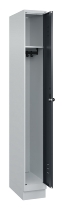 C+P Spind Classic PLUS 080020-39 mit Sockel 3 Abt. 250mm Drehriegel (HxBxT) 1950x750x500mm 7035/3003