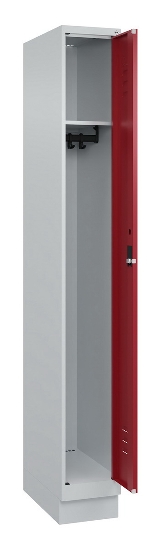 C+P Spind Classic PLUS 080020-39 mit Sockel 3 Abt. 250mm Drehriegel (HxBxT) 1950x750x500mm 7035/3003