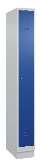 C+P Spind Classic PLUS 080020-39 mit Sockel 3 Abt. 250mm Drehriegel (HxBxT) 1950x750x500mm 7035/3003