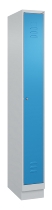 C+P Spind Classic PLUS 080020-39 mit Sockel 3 Abt. 250mm Drehriegel (HxBxT) 1950x750x500mm 7035/3003