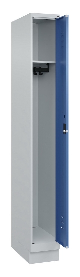 C+P Spind Classic PLUS 080020-39 mit Sockel 3 Abt. 250mm Drehriegel (HxBxT) 1950x750x500mm 7035/3003