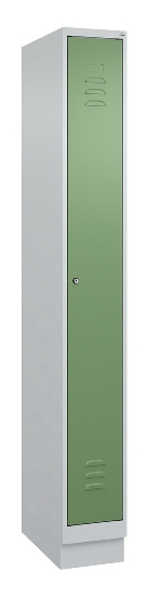 C+P Spind Classic PLUS 080020-39 mit Sockel 3 Abt. 250mm Drehriegel (HxBxT) 1950x750x500mm 7035/3003