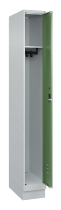 C+P Spind Classic PLUS 080020-39 mit Sockel 3 Abt. 250mm Drehriegel (HxBxT) 1950x750x500mm 7035/3003
