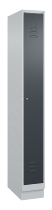 C+P Spind Classic PLUS 080020-39 mit Sockel 3 Abt. 250mm Drehriegel (HxBxT) 1950x750x500mm 7035/3003