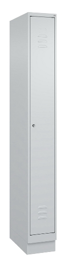 C+P Spind Classic PLUS 080020-39 mit Sockel 3 Abt. 250mm Drehriegel (HxBxT) 1950x750x500mm 7035/3003