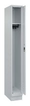 C+P Spind Classic PLUS 080020-39 mit Sockel 3 Abt. 250mm Drehriegel (HxBxT) 1950x750x500mm 7035/3003