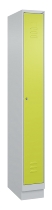 C+P Spind Classic PLUS 080020-39 mit Sockel 3 Abt. 250mm Drehriegel (HxBxT) 1950x750x500mm 7035/3003