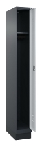 C+P Spind Classic PLUS 080020-39 mit Sockel 3 Abt. 250mm Drehriegel (HxBxT) 1950x750x500mm 7035/3003