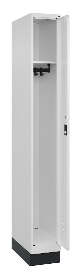 C+P Spind Classic PLUS 080020-39 mit Sockel 3 Abt. 250mm Drehriegel (HxBxT) 1950x750x500mm 7035/3003