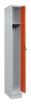 C+P Spind Classic PLUS 080020-39 mit Sockel 3 Abt. 250mm Drehriegel (HxBxT) 1950x750x500mm 7035/3003