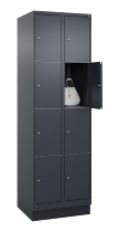 C+P Schließfachschrank Classic PLUS, Füße, 3 Abteile, 1950x900x500mm, 9016/9016