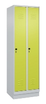 C+P Spind Classic PLUS 080020-12f mit Sockel 1 Abt.400mm Trennwand Drehriegel (HxBxT) 1950x400x500mm 7035/2004
