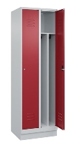 C+P Spind Classic PLUS 080020-12f mit Sockel 1 Abt.400mm Trennwand Drehriegel (HxBxT) 1950x400x500mm 7035/2004