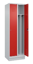 C+P Spind Classic PLUS 080020-12f mit Sockel 1 Abt.400mm Trennwand Drehriegel (HxBxT) 1950x400x500mm 7035/2004