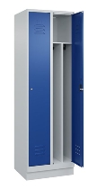 C+P Spind Classic PLUS 080020-12f mit Sockel 1 Abt.400mm Trennwand Drehriegel (HxBxT) 1950x400x500mm 7035/2004