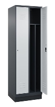 C+P Spind Classic PLUS 080020-12f mit Sockel 1 Abt.400mm Trennwand Drehriegel (HxBxT) 1950x400x500mm 7035/2004