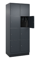 C+P Schließfachschrank Classic PLUS, Füße, 3 Abteile, 1950x900x500mm, 9016/9016