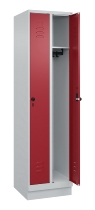 C+P Spind Classic PLUS 080020-39 mit Sockel 3 Abt. 250mm Drehriegel (HxBxT) 1950x750x500mm 7035/3003