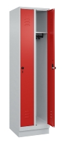 C+P Spind Classic PLUS 080020-39 mit Sockel 3 Abt. 250mm Drehriegel (HxBxT) 1950x750x500mm 7035/3003