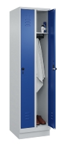 C+P Spind Classic PLUS 080020-39 mit Sockel 3 Abt. 250mm Drehriegel (HxBxT) 1950x750x500mm 7035/3003