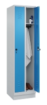 C+P Spind Classic PLUS 080020-39 mit Sockel 3 Abt. 250mm Drehriegel (HxBxT) 1950x750x500mm 7035/3003