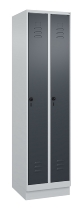 C+P Spind Classic PLUS 080020-39 mit Sockel 3 Abt. 250mm Drehriegel (HxBxT) 1950x750x500mm 7035/3003