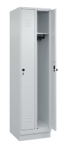 C+P Spind Classic PLUS 080020-39 mit Sockel 3 Abt. 250mm Drehriegel (HxBxT) 1950x750x500mm 7035/3003