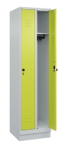 C+P Spind Classic PLUS 080020-39 mit Sockel 3 Abt. 250mm Drehriegel (HxBxT) 1950x750x500mm 7035/3003