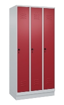 C+P Spind Classic PLUS 080020-12f mit Sockel 1 Abt.400mm Trennwand Drehriegel (HxBxT) 1950x400x500mm 7035/2004