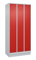 C+P Spind Classic PLUS 080020-12f mit Sockel 1 Abt.400mm Trennwand Drehriegel (HxBxT) 1950x400x500mm 7035/2004