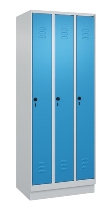 C+P Spind Classic PLUS 080020-39 mit Sockel 3 Abt. 250mm Drehriegel (HxBxT) 1950x750x500mm 7035/3003