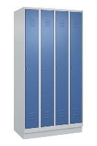 C+P Spind Classic PLUS 080020-39 mit Sockel 3 Abt. 250mm Drehriegel (HxBxT) 1950x750x500mm 7035/3003