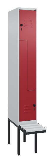 C+P Z-Spind Classic PLUS 0800437-306 schweb.Bank 6 Pers./3 Abt. 300mm Drehriegel (HxBxT) 2120x900x815mm k7016/7035