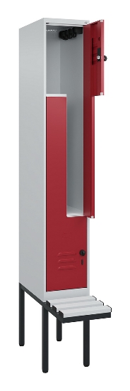 C+P Z-Spind Classic PLUS 0800437-306 schweb.Bank 6 Pers./3 Abt. 300mm Drehriegel (HxBxT) 2120x900x815mm k7016/7035