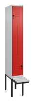 C+P Z-Spind Classic PLUS 0800437-306 schweb.Bank 6 Pers./3 Abt. 300mm Drehriegel (HxBxT) 2120x900x815mm k7016/7035