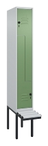 C+P Z-Spind Classic PLUS 0800437-306 schweb.Bank 6 Pers./3 Abt. 300mm Drehriegel (HxBxT) 2120x900x815mm k7016/7035