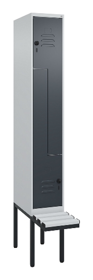 C+P Z-Spind Classic PLUS 0800437-306 schweb.Bank 6 Pers./3 Abt. 300mm Drehriegel (HxBxT) 2120x900x815mm k7016/7035