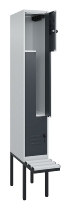 C+P Z-Spind Classic PLUS 0800437-306 schweb.Bank 6 Pers./3 Abt. 300mm Drehriegel (HxBxT) 2120x900x815mm k7016/7035