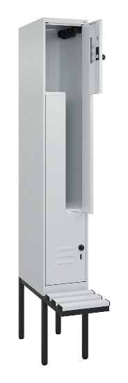 C+P Z-Spind Classic PLUS 0800437-306 schweb.Bank 6 Pers./3 Abt. 300mm Drehriegel (HxBxT) 2120x900x815mm k7016/7035