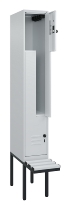 C+P Z-Spind Classic PLUS 0800437-306 schweb.Bank 6 Pers./3 Abt. 300mm Drehriegel (HxBxT) 2120x900x815mm k7016/7035