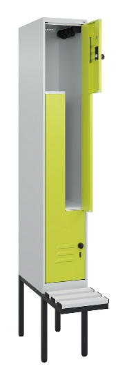 C+P Z-Spind Classic PLUS 0800437-306 schweb.Bank 6 Pers./3 Abt. 300mm Drehriegel (HxBxT) 2120x900x815mm k7016/7035